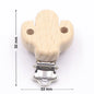 5PCS Wooden Rabbit Pacifier Clip Baby Accessories Wooden Animal Pacifier Metal Holder Elephant Pacifier Wooden Baby Teeth