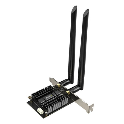 EDUP AC1300 PCIe WiFi PCIe Card 2.4G/5G Dual Band Wireless PCI Express Adapter, Long Range, Heat Sink Supports Windows 10/8.1/XP