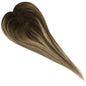 Moresoo Straight Human Hair Toppers Machine Remy Hair Piece Clip in For Women Topper for Beauty Hand Made Mono Base Hair Natural