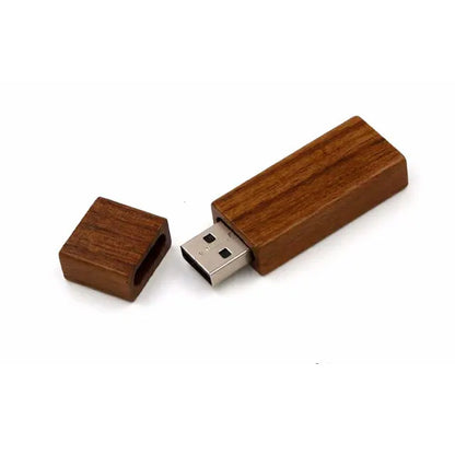 Wooden USB Flash Drive 2.0 1GB 2GB 4GB Natural Wood Wedding Gift 3.0 8GB 16GB 32GB 64GB Memory Stick Free Engrave Logo