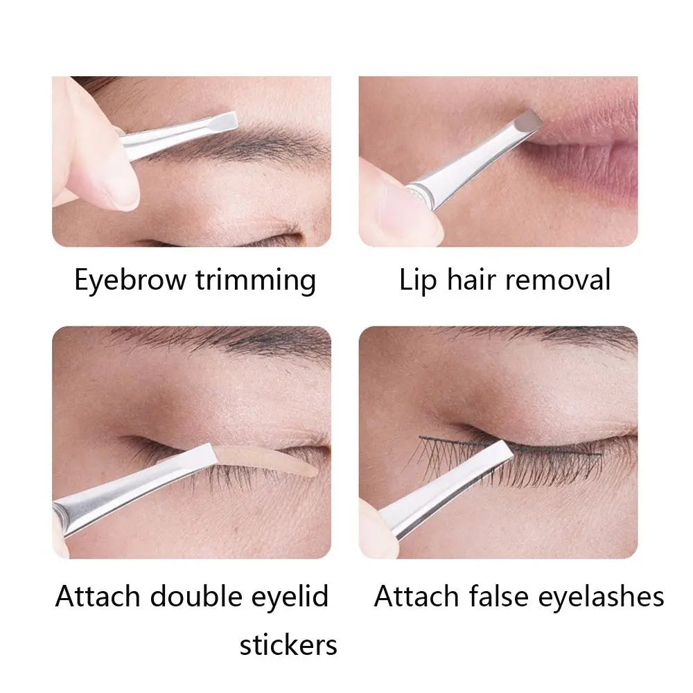 Makeup Tool Hair Beauty Fine Eyebrow Tweezer Slanted Hairs Puller Eye Brow Clip