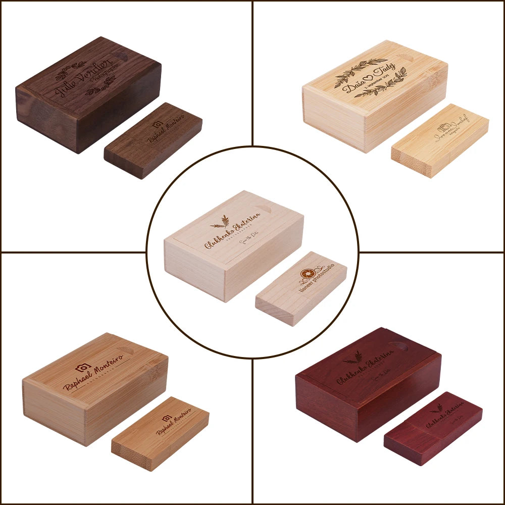 Custom Logo Wooden Usb 64 Gb  Flash Drive  Wood Memory Stick 2.0 128gb 64gb 32gb 16gb Memorias Usb Pen Drive