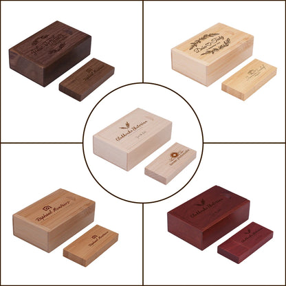 Custom Logo Wooden Usb 64 Gb  Flash Drive  Wood Memory Stick 2.0 128gb 64gb 32gb 16gb Memorias Usb Pen Drive