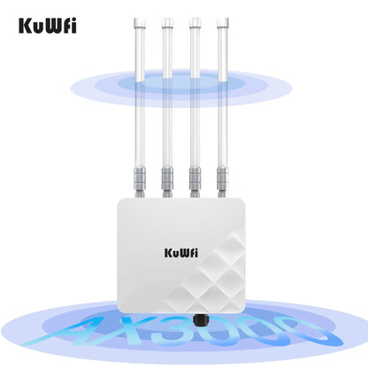 USA Stock KuWFi 500meter Share Wifi Hotspot Device 256+ Users 360° Wireless ap Repeater Ac Outdoor Access Point for School Park