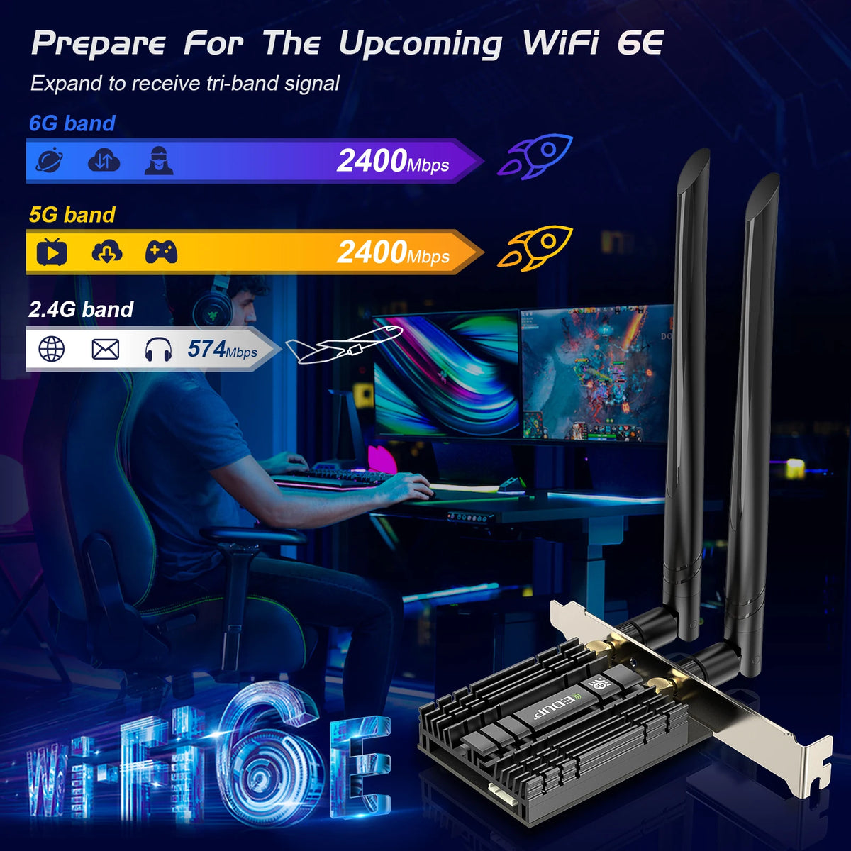 5400Mbps Trip Band 2.4G/5G/6G 802.11AX WIFI 6E In-tel AX210NGW AX200 BT 5.2 Wireless Adapter PCIE PCI Express AX210 Network Card