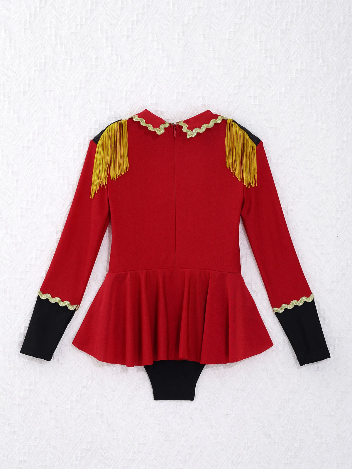 Childrens Showman Bodysuit Tassel Leotard Circus Ringmaster Cosplay Costumes Kids Girls Carnival Party Performance Jumpsuit