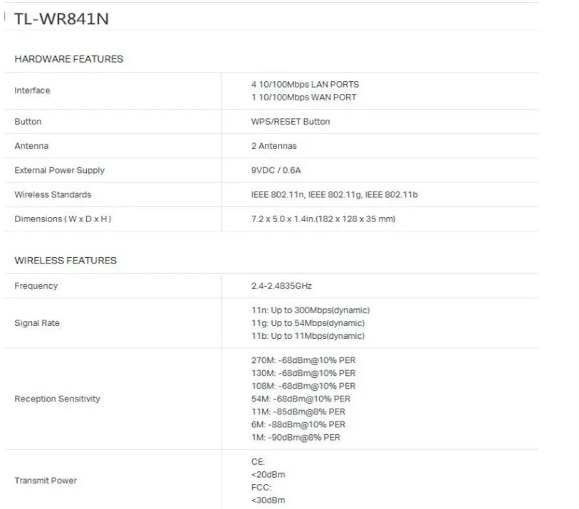 TP-Link TL-WR841N WR840N 300Mbps Wireless Home VoIP Router with Easy Setup and English Package