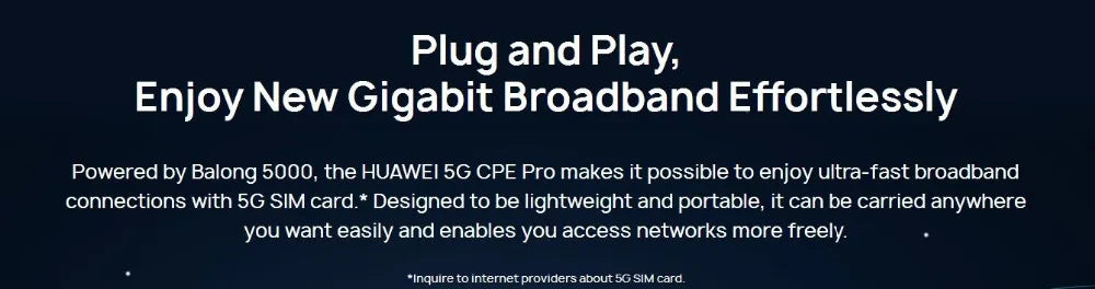 Unlocked Original Global Version 5G CPE PRO H112-370 H112-372 Wifi Router Hotspot N41/N77/N78/N79 Double Band