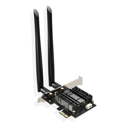 EDUP AC1300 PCIe WiFi PCIe Card 2.4G/5G Dual Band Wireless PCI Express Adapter, Long Range, Heat Sink Supports Windows 10/8.1/XP