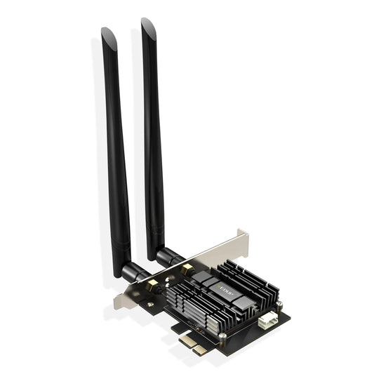 EDUP AC1300 PCIe WiFi PCIe Card 2.4G/5G Dual Band Wireless PCI Express Adapter, Long Range, Heat Sink Supports Windows 10/8.1/XP