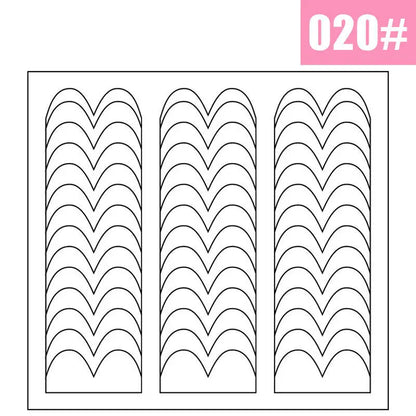 2 Sheets White French Manicure Strip Nail Art Form Fringe Tip Guides Sticker DIY Line Tips Decoration Tool