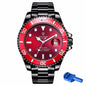 Top Brand Men Mechanical Watch TEVISE T801A Automatic Date Fashion Wristwatches Rotable Outer Case Green Male Clock Fixing Tool