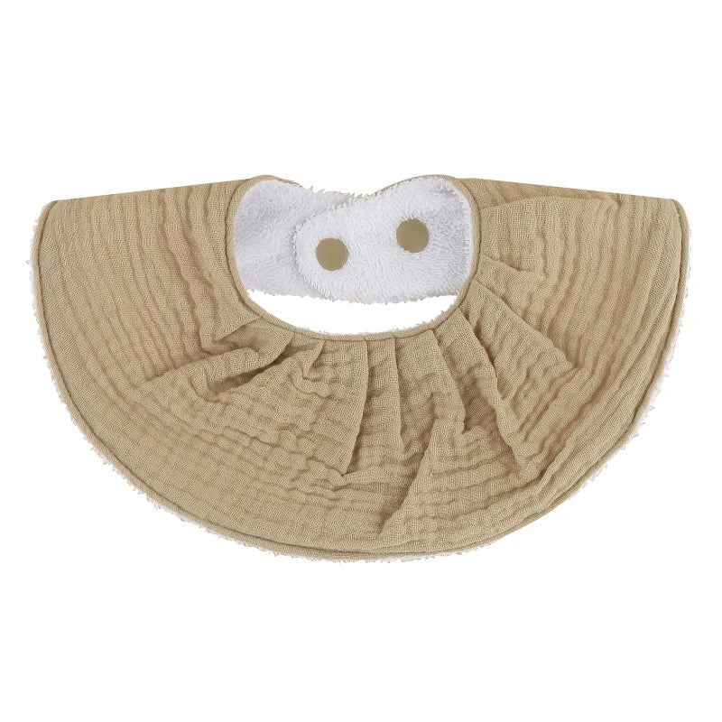 Cotton Gause Baby Bibs Solid Color Absorbent Baby Tassel Bib Newborn Burp Cloths Bandana Scarf for Kids Baby Girls Feeding Item