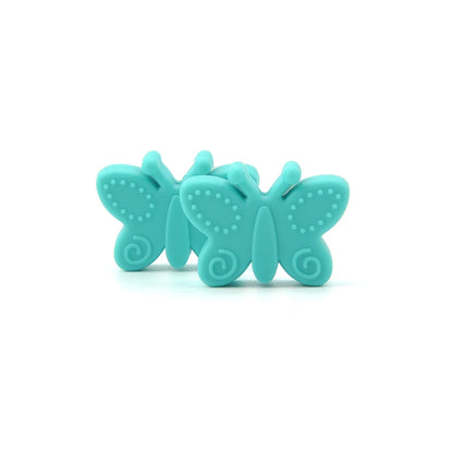 Bowknot 10pcs/lot Silicone Beads DIY Food Grade Silicone Teething Pacifier Cute Shaped Silicone teether Holder Accessories