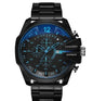 Top Luxury Brand Cagarny Men Watch Black Gold Stainless Steel Men's Business Quartz Wrist Watches Man Clock Military relogio New