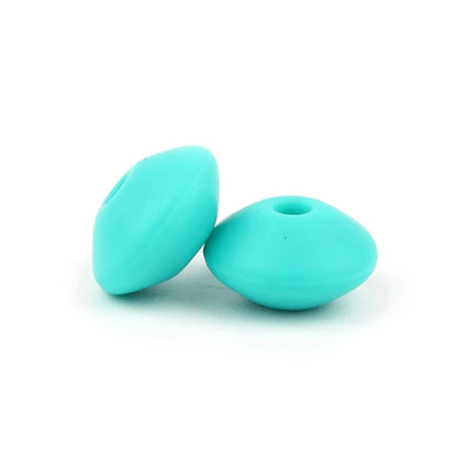 BOBO.BOX 100pc12mm Silicone Lentil Beads Baby Teething Bead BPA-Free Food Grade Making Baby Oral Care Pacifier Chain Accessorise