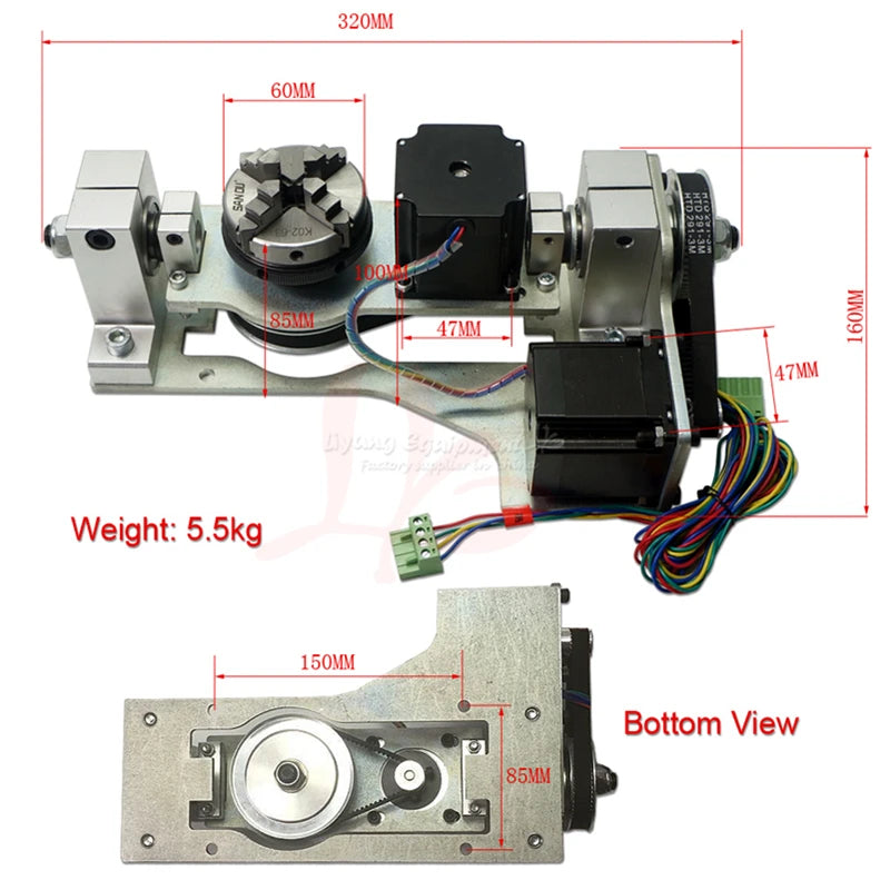 DIY Cnc 3060 3040 3020 4020 6020 5axis 4axis 3axis Wood Engraving Machine 400w Usb Milling Lathe Metal Router Aluminum Frame Kit