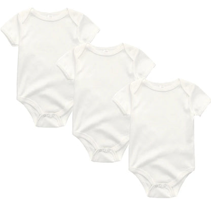 3PCS/LOT Newborn Girl Boy Baby Clothes High Quality Cute 100%Cotton Short Sleeve Baby Rompers Roupas de bebe Infantil Costumes