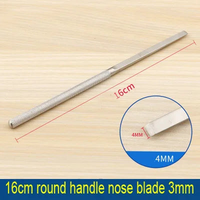 Beauty high quality stainless steel spade-type round handle nasal bone nose bone chisel face plastic surgery double eyelid tools