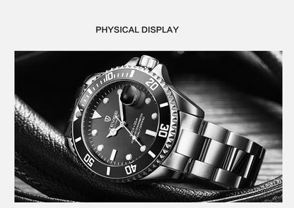Top Brand Men Mechanical Watch TEVISE T801A Automatic Date Fashion Wristwatches Rotable Outer Case Green Male Clock Fixing Tool