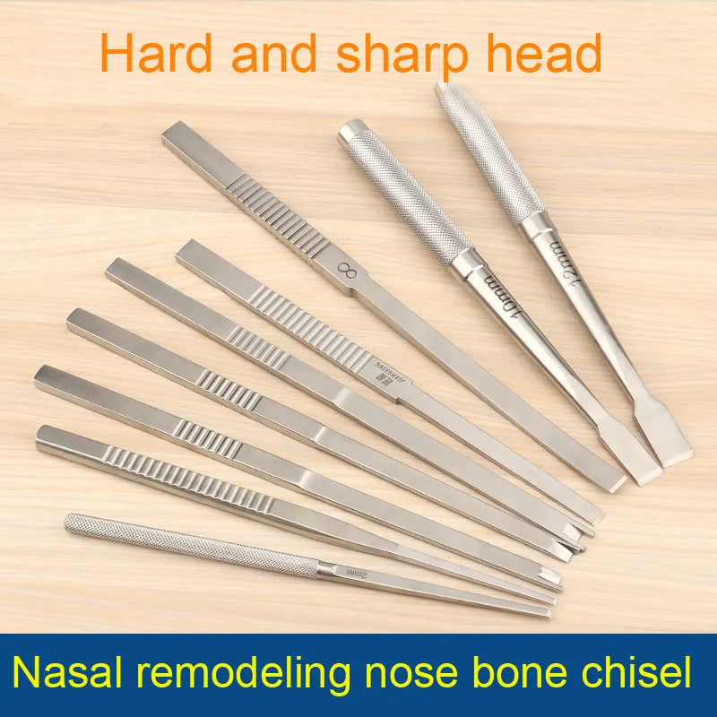 Beauty high quality stainless steel spade-type round handle nasal bone nose bone chisel face plastic surgery double eyelid tools