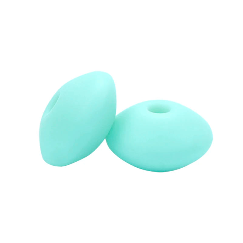 BOBO.BOX 100pc12mm Silicone Lentil Beads Baby Teething Bead BPA-Free Food Grade Making Baby Oral Care Pacifier Chain Accessorise