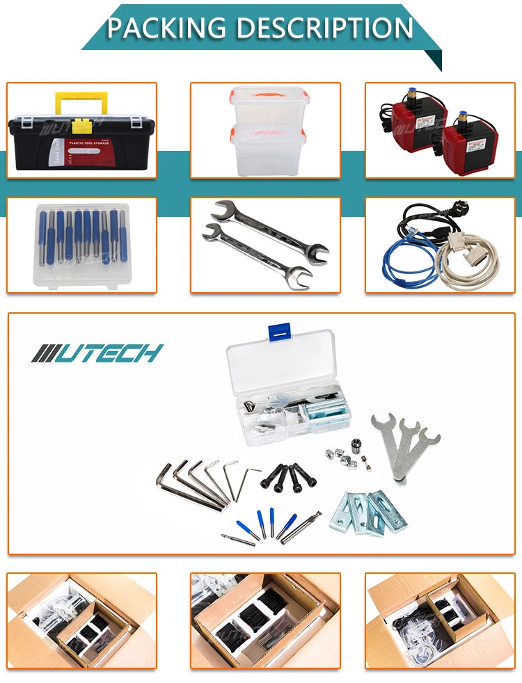 High Performance CNC Wood Router Utech 300w Spindle Motor for Plastic 3040 Engraving Machines