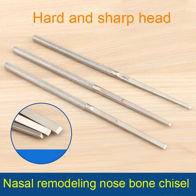 Beauty high quality stainless steel spade-type round handle nasal bone nose bone chisel face plastic surgery double eyelid tools