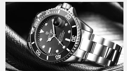 Top Brand Men Mechanical Watch TEVISE T801A Automatic Date Fashion Wristwatches Rotable Outer Case Green Male Clock Fixing Tool