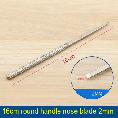 Beauty high quality stainless steel spade-type round handle nasal bone nose bone chisel face plastic surgery double eyelid tools