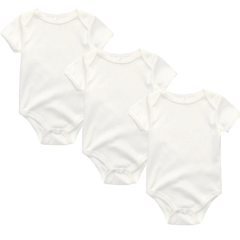 3PCS/LOT Newborn Girl Boy Baby Clothes High Quality Cute 100%Cotton Short Sleeve Baby Rompers Roupas de bebe Infantil Costumes