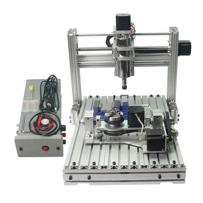 DIY Cnc 3060 3040 3020 4020 6020 5axis 4axis 3axis Wood Engraving Machine 400w Usb Milling Lathe Metal Router Aluminum Frame Kit