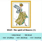 Flower fairy cross stitch kit beauty women girl 14ct counted fabric canvas cotton thread embroidery DIY handmade needlework plus