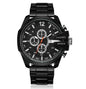 Top Luxury Brand Cagarny Men Watch Black Gold Stainless Steel Men's Business Quartz Wrist Watches Man Clock Military relogio New