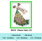 Flower fairy cross stitch kit beauty women girl 14ct counted fabric canvas cotton thread embroidery DIY handmade needlework plus