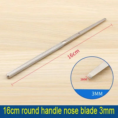 Beauty high quality stainless steel spade-type round handle nasal bone nose bone chisel face plastic surgery double eyelid tools