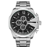 Top Luxury Brand Cagarny Men Watch Black Gold Stainless Steel Men's Business Quartz Wrist Watches Man Clock Military relogio New