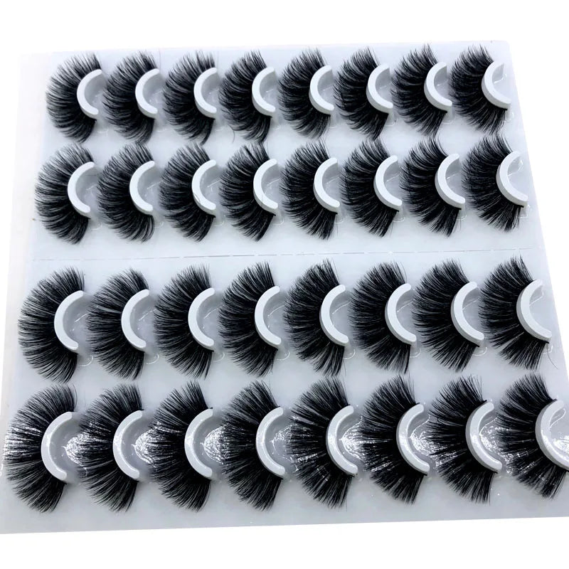 16 Pairs 3D Mink Lashes Natural False Eyelashes Dramatic Volume Fake Lashes Makeup Eyelash Extension Silk Eyelashes