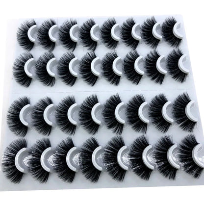 16 Pairs 3D Mink Lashes Natural False Eyelashes Dramatic Volume Fake Lashes Makeup Eyelash Extension Silk Eyelashes