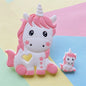 2pcs / Set Mini Silicone Elephant Lion Cat Teether Beads Baby Toy Teether Rattle BPA Free Silicone Teether