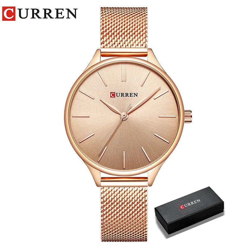 CURREN Hot Fashion Simple Style New Ladies Bracelet Watches Women Dress Wristwatch Quartz Female Clock Gifts relogios feminino