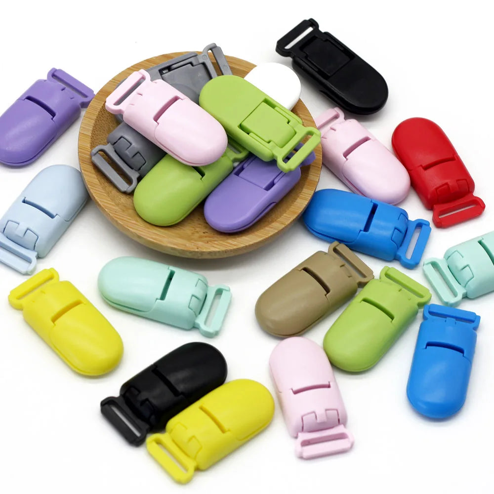 Cute-Idea Plastic Clip Cord Silicone Beads Food Grade Teething DIY Accessories Pacifier Chain BPA FREE Chewable Baby Product Toy