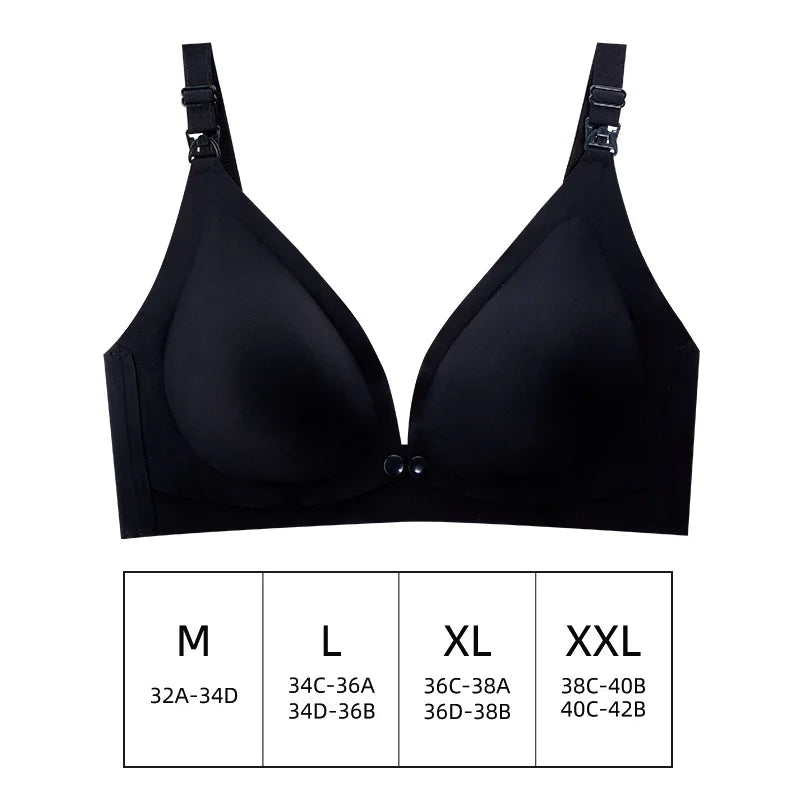 Comfortable Seamless Breast Feeding Bra Wire Free Nursing Bra Front Opening Maternity Special Breastfeeding Underwear Breathable