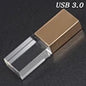 JASTER Pendriver for Wedding Gift  3D Laser logo Cle Usb Memory Stick 32gb 16gb  8gb Crystal Usb Flash Drives U Disk