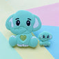 2pcs / Set Mini Silicone Elephant Lion Cat Teether Beads Baby Toy Teether Rattle BPA Free Silicone Teether