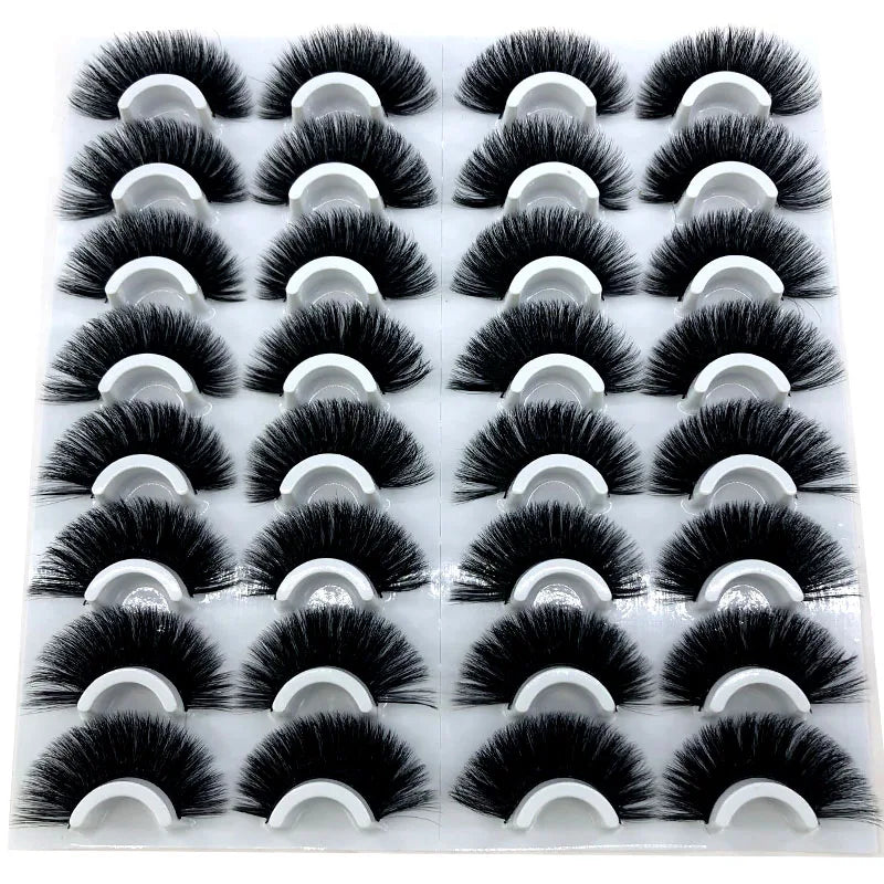 16 Pairs 3D Mink Lashes Natural False Eyelashes Dramatic Volume Fake Lashes Makeup Eyelash Extension Silk Eyelashes