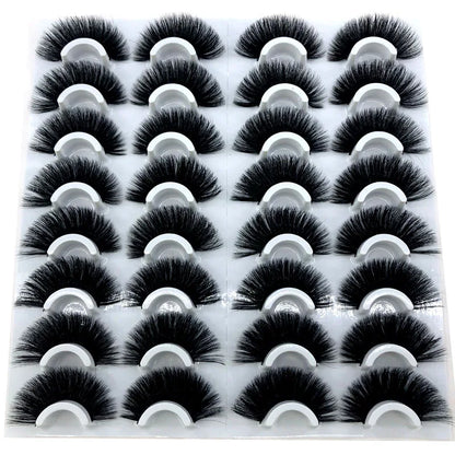 16 Pairs 3D Mink Lashes Natural False Eyelashes Dramatic Volume Fake Lashes Makeup Eyelash Extension Silk Eyelashes