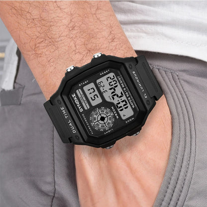 SYNOKE NEW Sports Watch Men Military Watches Casual Waterproof Digital Wristwatch Clock Square Dual Time Relogio Masculino