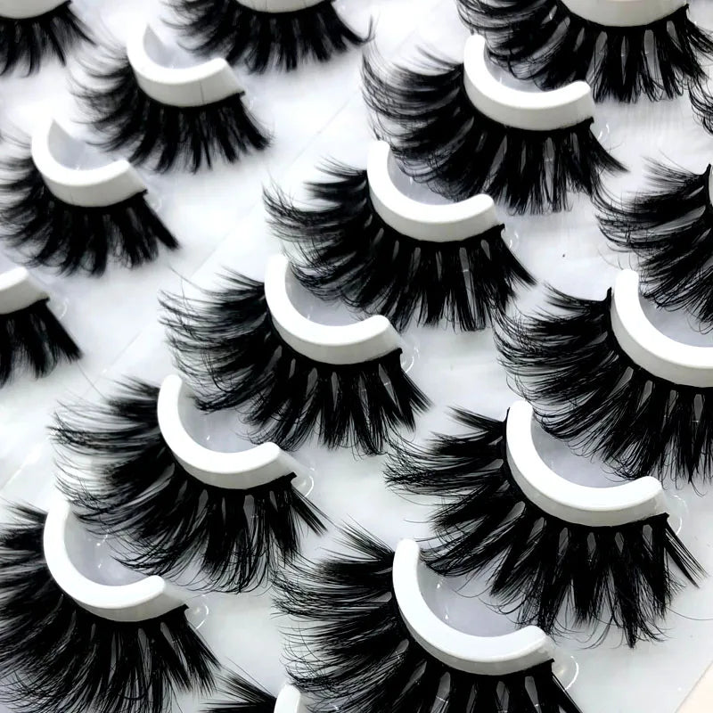 16 Pairs 3D Mink Lashes Natural False Eyelashes Dramatic Volume Fake Lashes Makeup Eyelash Extension Silk Eyelashes