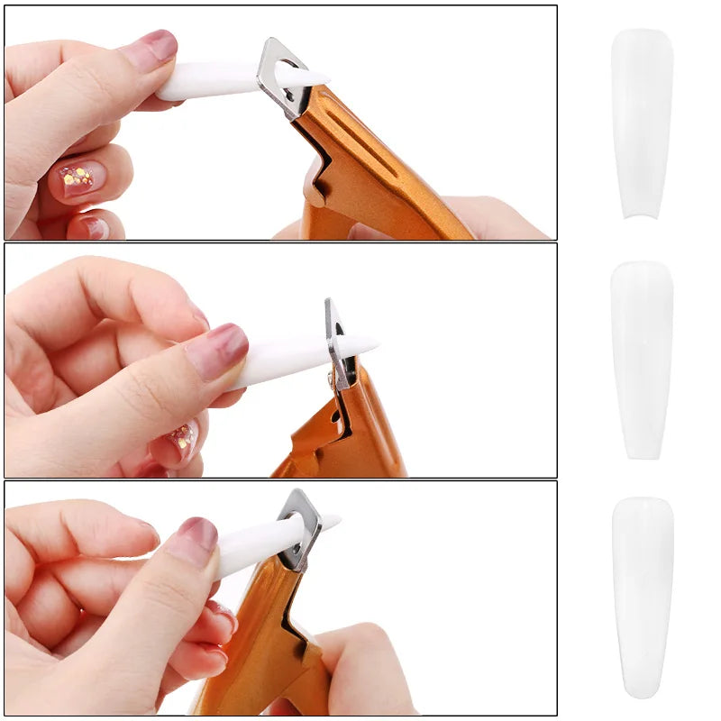 Professional Fake Nail Cutter Nail Cipper Tips Cutter U Type Acrylic Fake Nail Edge Trimmer Stainless Steel Nail Manicure Tools